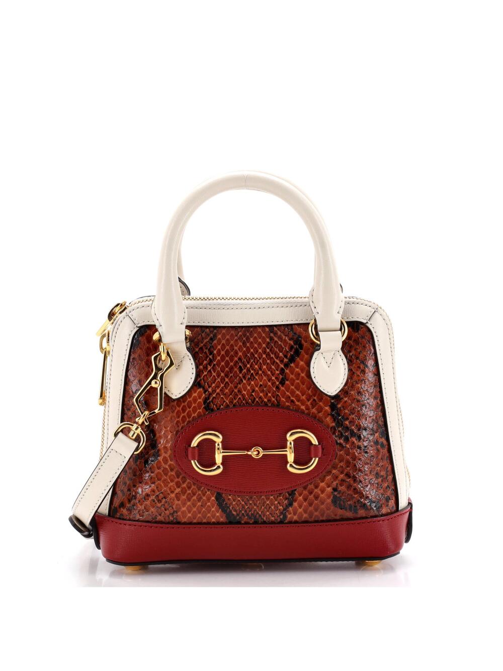 Gucci Horsebit Top Handle Bag Python #285833G24B - Picture 1 of 6